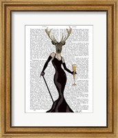 Framed Glamour Deer in Black