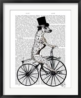 Framed Dalmatian on Bicycle