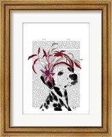 Framed Dalmatian With Red Fascinator