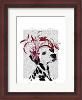 Framed Dalmatian With Red Fascinator