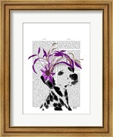 Framed Dalmatian With Purple Fascinator