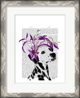 Framed Dalmatian With Purple Fascinator