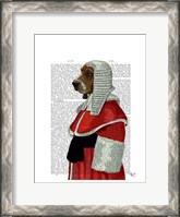 Framed Basset Hound Judge Portrait I