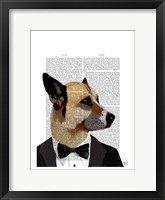 Debonair James Bond Dog Framed Print
