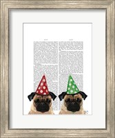 Framed Party Pugs Pair