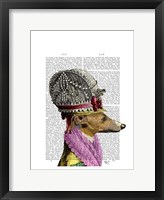 Greyhound in 16th Century Hat Framed Print