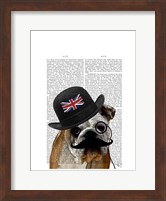 Framed British Bulldog and Bowler Hat