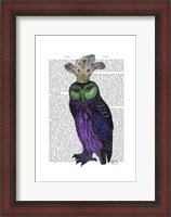 Framed Purple Owl