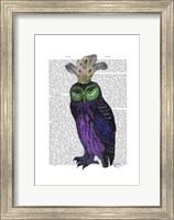 Framed Purple Owl