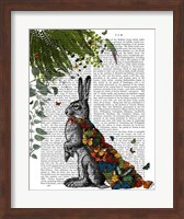Framed Hare with Butterfly Cloak