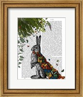 Framed Hare with Butterfly Cloak