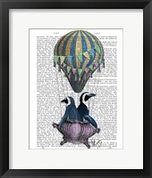 Flying Penguins Framed Print
