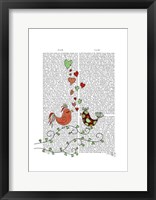 Framed Love Birds Illustration