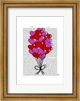 Framed Valentine Heart Balloon Illustration