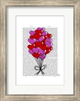 Framed Valentine Heart Balloon Illustration