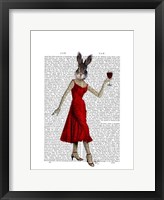 Framed Rabbit in Red Dress