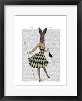 Framed Rabbit in Black White Dress