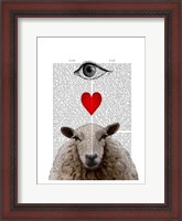 Framed I Heart Ewe