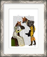 Framed Foxes Courting