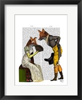 Foxes Courting Framed Print