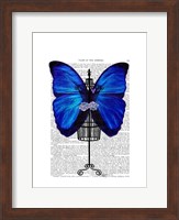Framed Mannequin Blue Butterfly