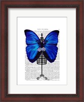 Framed Mannequin Blue Butterfly