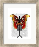 Framed Mannequin Red And Yellow Butterfly