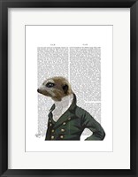 Dandy Meerkat Portrait Framed Print