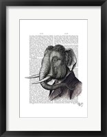 Elephant Portrait Framed Print