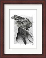 Framed Rabbit Portrait Profile