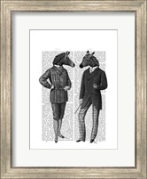 Framed Two Zebra Gentlemen