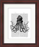 Framed Octopus and Diving Helmet