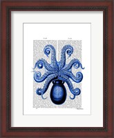 Framed Vintage Blue Octopus 1 Underside