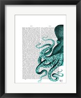 Octopus Green Half Framed Print