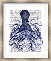Framed Blue Octopus 3
