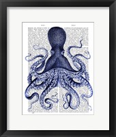 Blue Octopus 3 Framed Print
