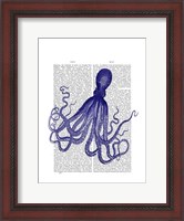 Framed Blue Octopus 4