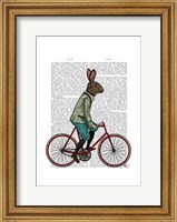 Framed Rabbit On Bike
