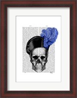 Framed Skull with Blue Hat