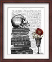 Framed Skull And Books