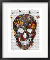 Framed Butterfly Skull