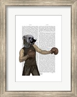 Framed Boxing Bulldog Portrait
