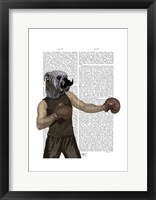 Framed Boxing Bulldog Portrait