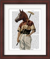 Framed Polo Horse Portrait