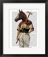 Framed Polo Horse Portrait