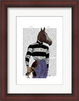 Framed Horse Racing Jockey Portrait