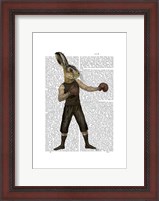Framed Boxing Hare