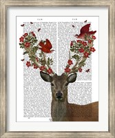 Framed Deer and Love Birds