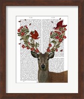 Framed Deer and Love Birds