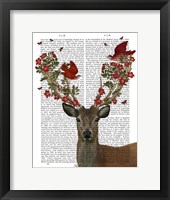 Framed Deer and Love Birds